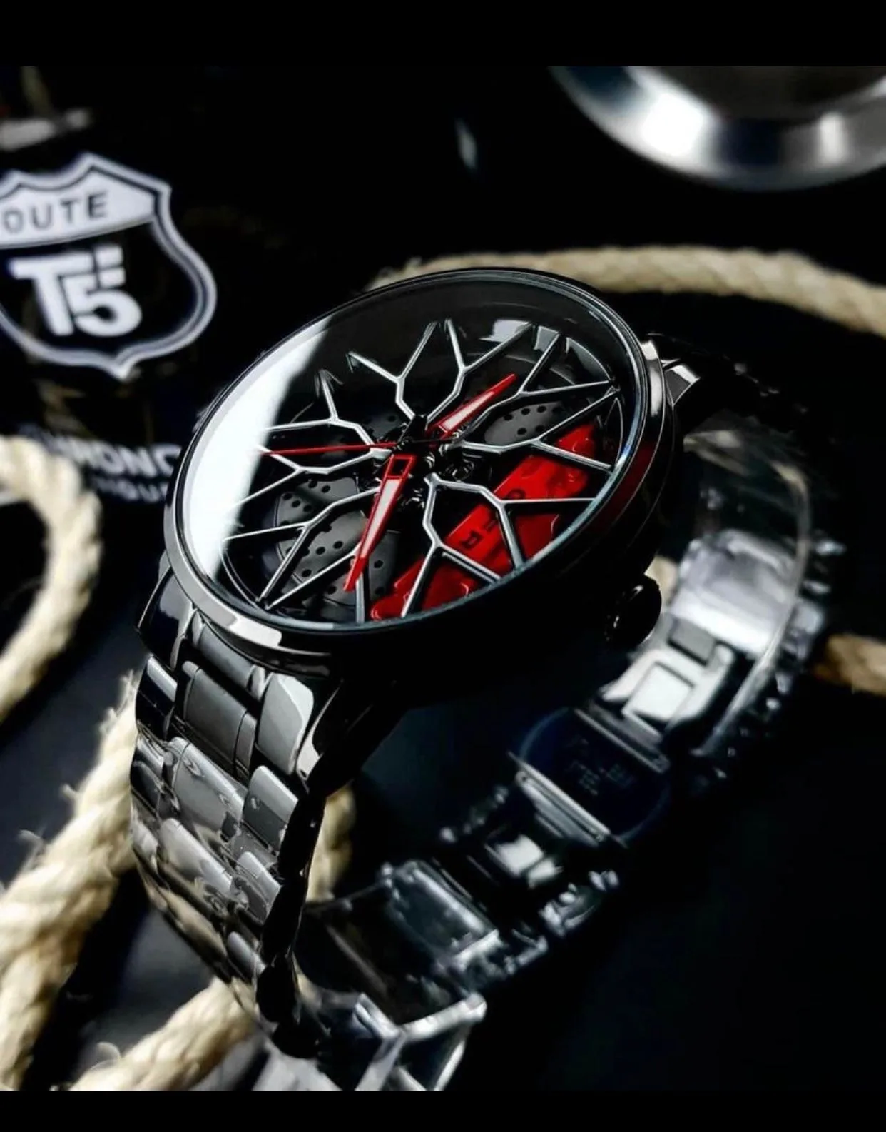 Reloj Deportivo de Lujo con Diseño de Rines - Imagen 8